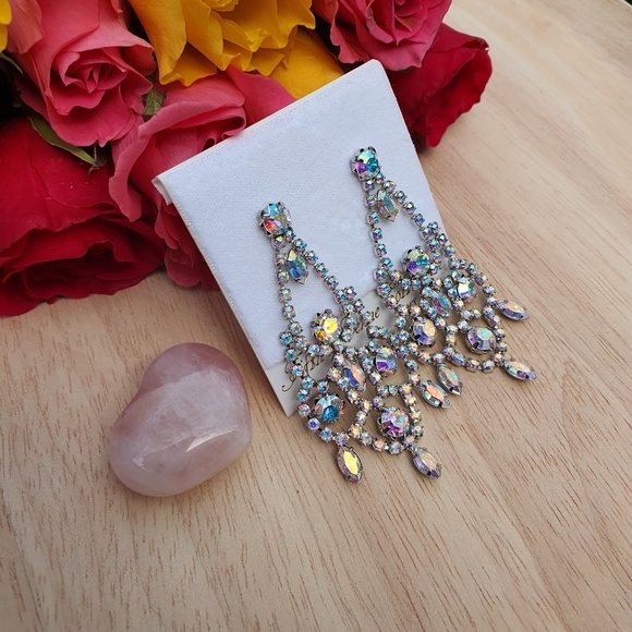 Swarovski crystal drop earrings - Picture 3 of 5
